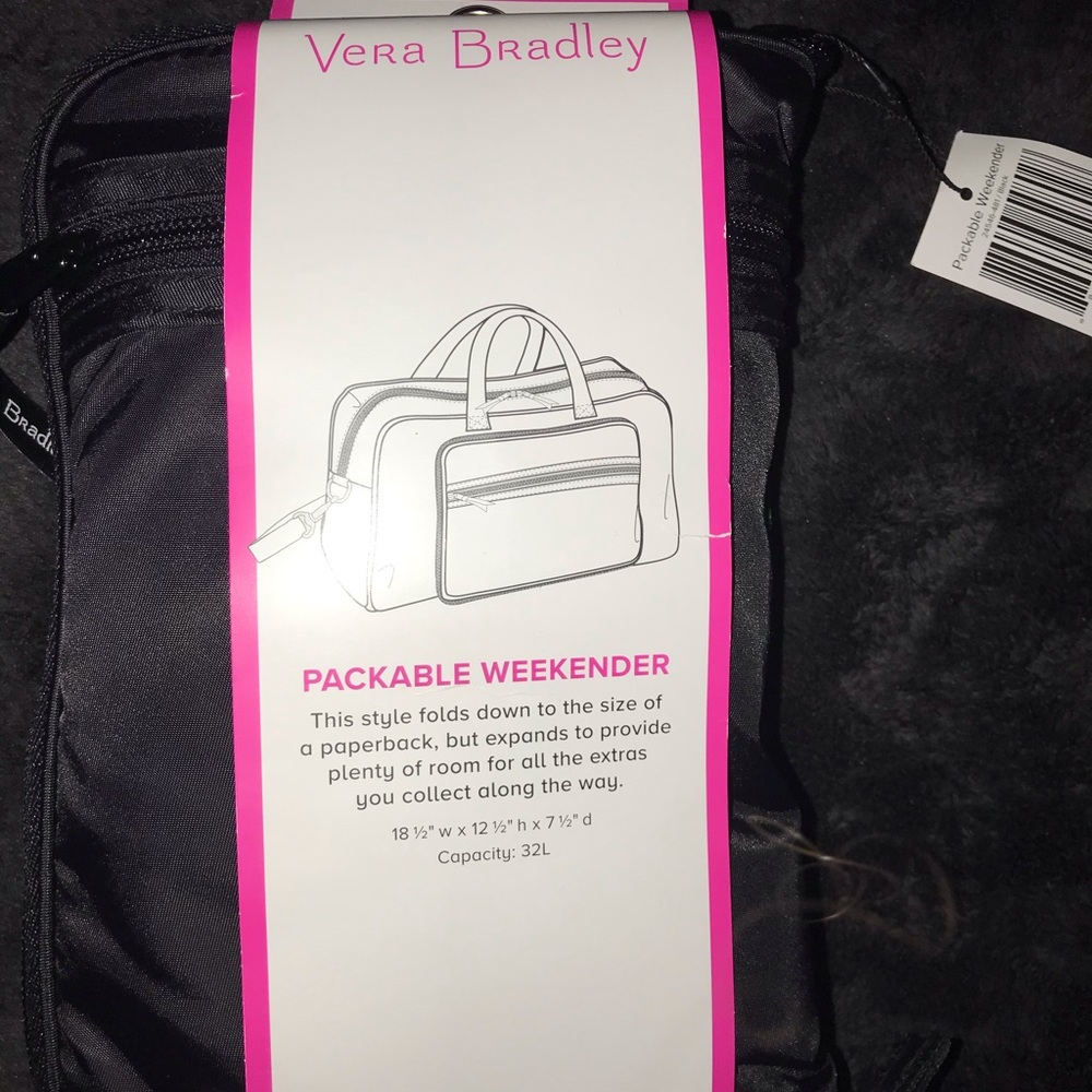 Vera Bradley Packable Weekender in Black